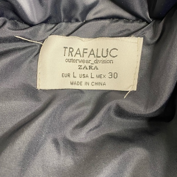 Zara Trafaluc Puffer Hoodie Vest/Jacket Size Large - Picture 6 of 8